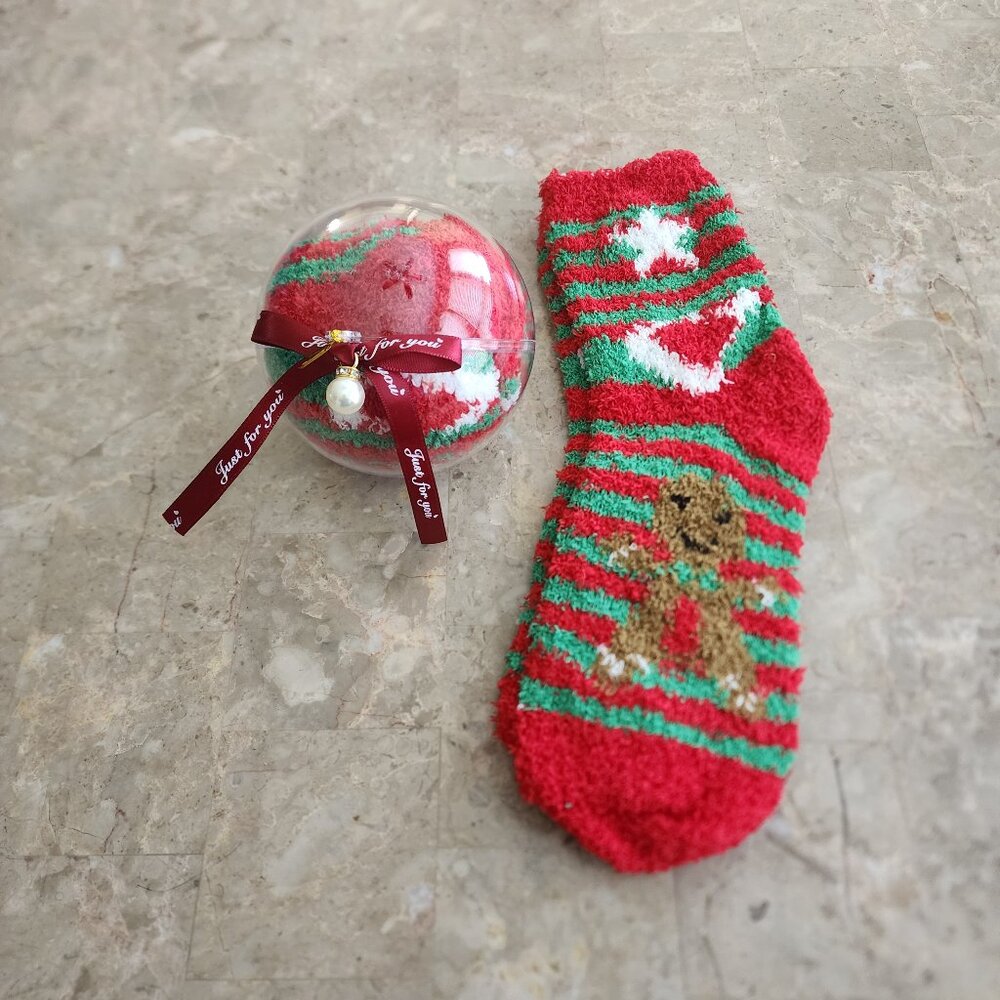 Women's "Just For You" Fluffy Christmas Socks